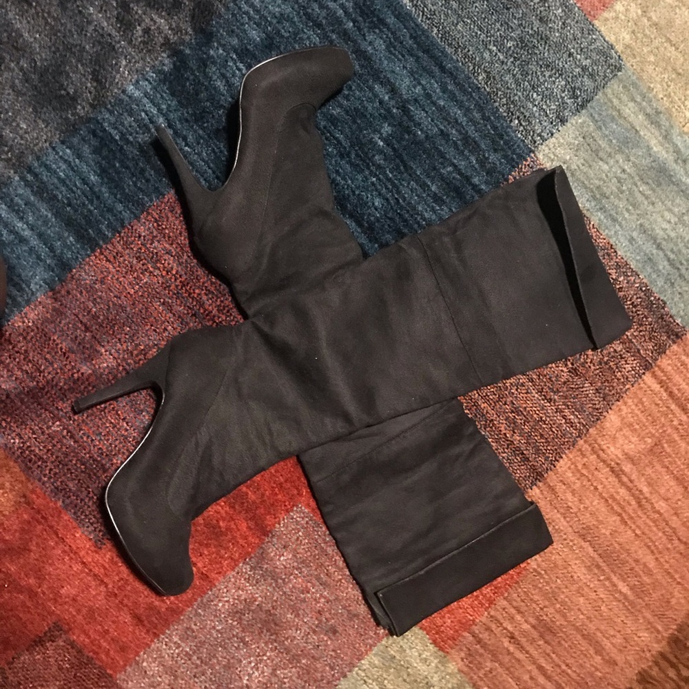 Knee high black boots